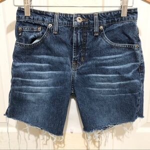 Aeropostale Blue Denim Ripped Jean Shorts